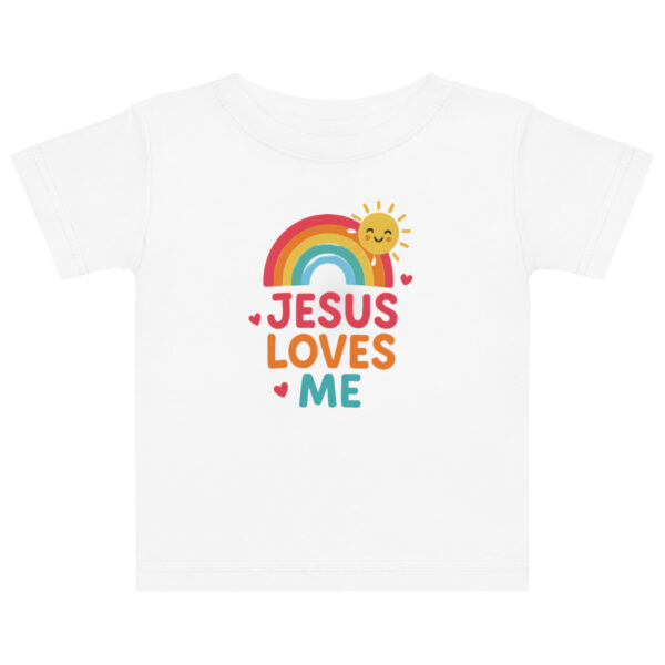 Jesus Loves Me Rainbow white