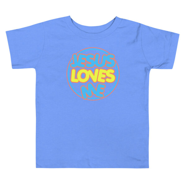 Jesus Loves Me Toddler Cristian Tee heather columbia blue