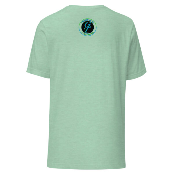 Jesus anchor women's Christian tee heather prism mint back logo