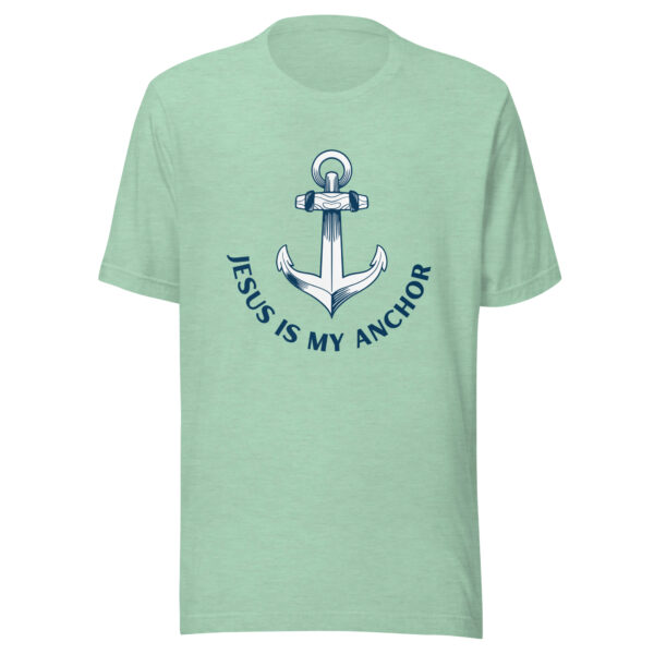 Jesus anchor women's Christian tee heather prism mint