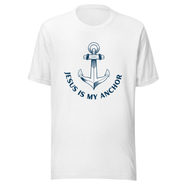 Jesus anchor women's Christian tee white