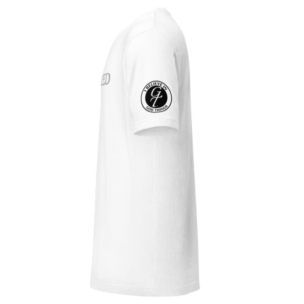 Motivated Christian T-Shirt sleeve logo white